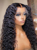 40 Inch Brazilian Curly Lace Front Wig Deep Wave Human Hair
