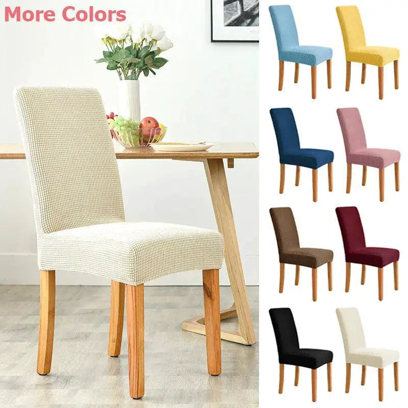 Jacquard Corn Kernel Fabric Chair Cover For Elegant Dining