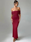 Breathable Maxi Dress Women Silhouette