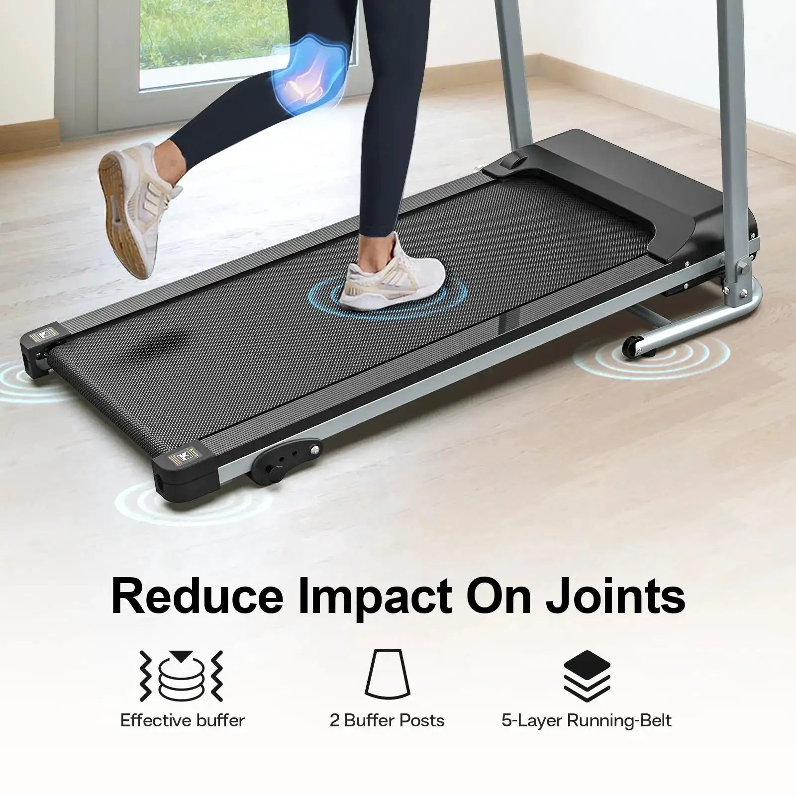 Foldable Treadmill For Home Use, Shock-absorbing, Non-slip, Multi-functional, Essential Fitness Equipment For The Whole Family.