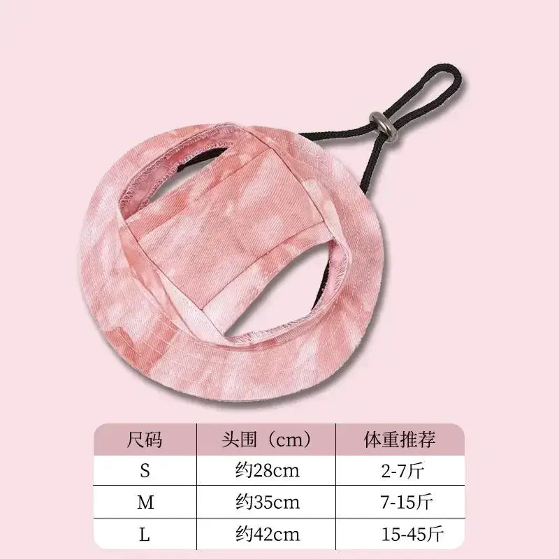 Cute Cat And Dog Sun Hat With Exposed Ears For Pets Outdoor