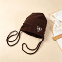 Graphic Ribbed Knit Winter Hat