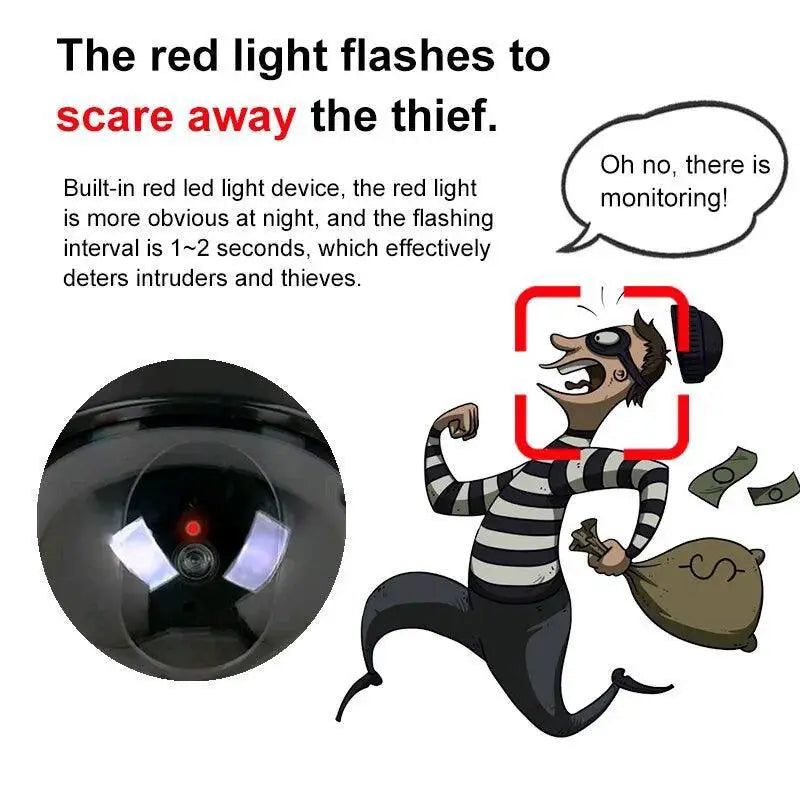 Dummy Security Camera Red LED Light For Home Safety