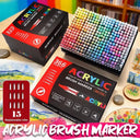 Vibrant Acrylic Brush Markers Kit