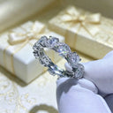 Sterling Silver Moissanite Wavy Ring