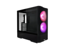LIAN LI LANCOOL Compact ATX RGB Gaming Computer Case, Tower Chassis w/ PWM Fans Pre-Installed, reinventing ATX Layout / Tempered Glass Side Panel (Black) --- LANCOOL
