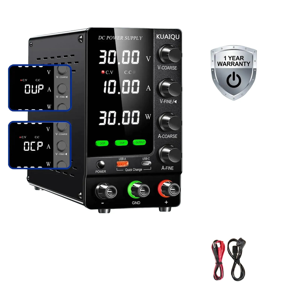 Adjustable Lab Power Supply - Usb Fast Charge — product view 1