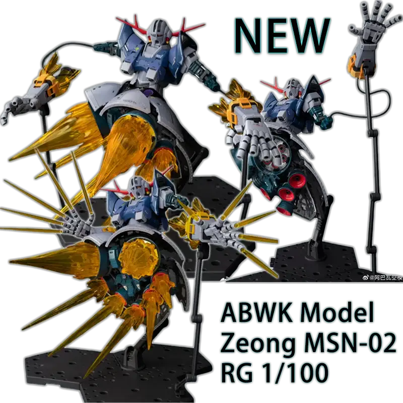 ABAWAKONG Msn 02 Zeong MG 1:100 RG Enlarged Version Assembly Model Kits Plastic Skeleton Anime Action Figure Robot Hobby Gifts