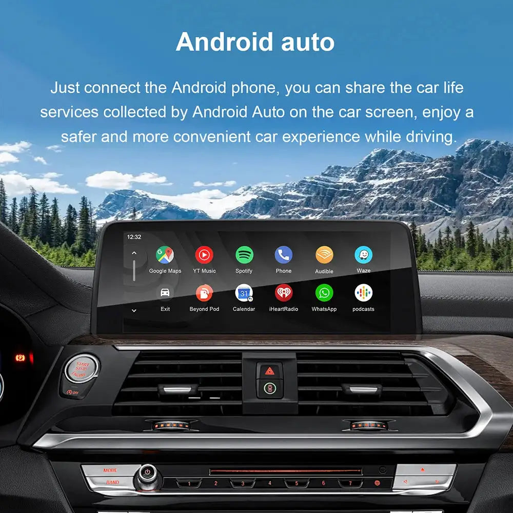 Wireless CarPlay Android AUTO For BMW NBT CIC System For BMW 5 Series F10 F11 2011-2017 NBT CIC Systems Support Phase Airplay