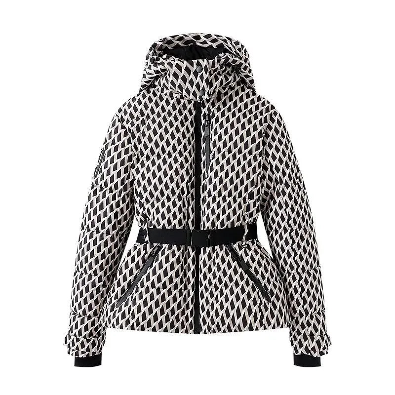 Waist Cinched Thick Hooded Jacket product image