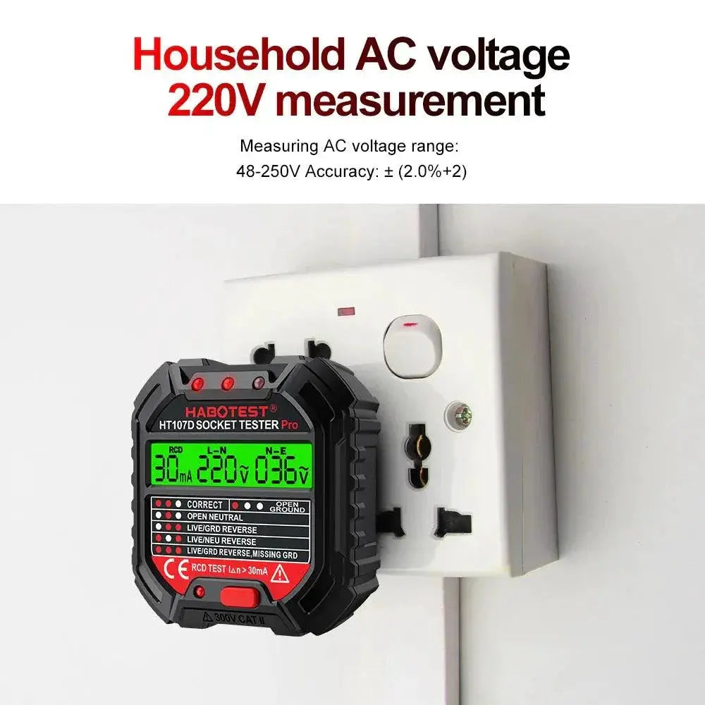HABOTEST Pro Socket Tester EU Plug For Electrical Safety