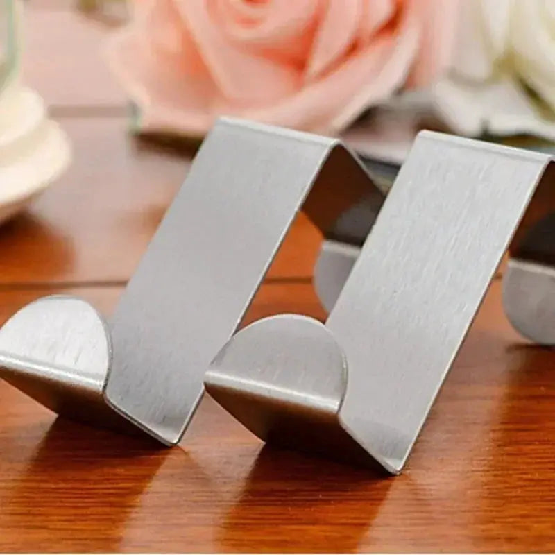 2 Pack Stainless Steel Door Hook Set For Home And Office Use