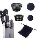 3in1 Fisheye Phone Lens 0.67X Wide Angle Macro Kit