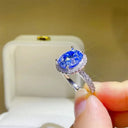 Luxury Sterling Silver Moissanite Ring