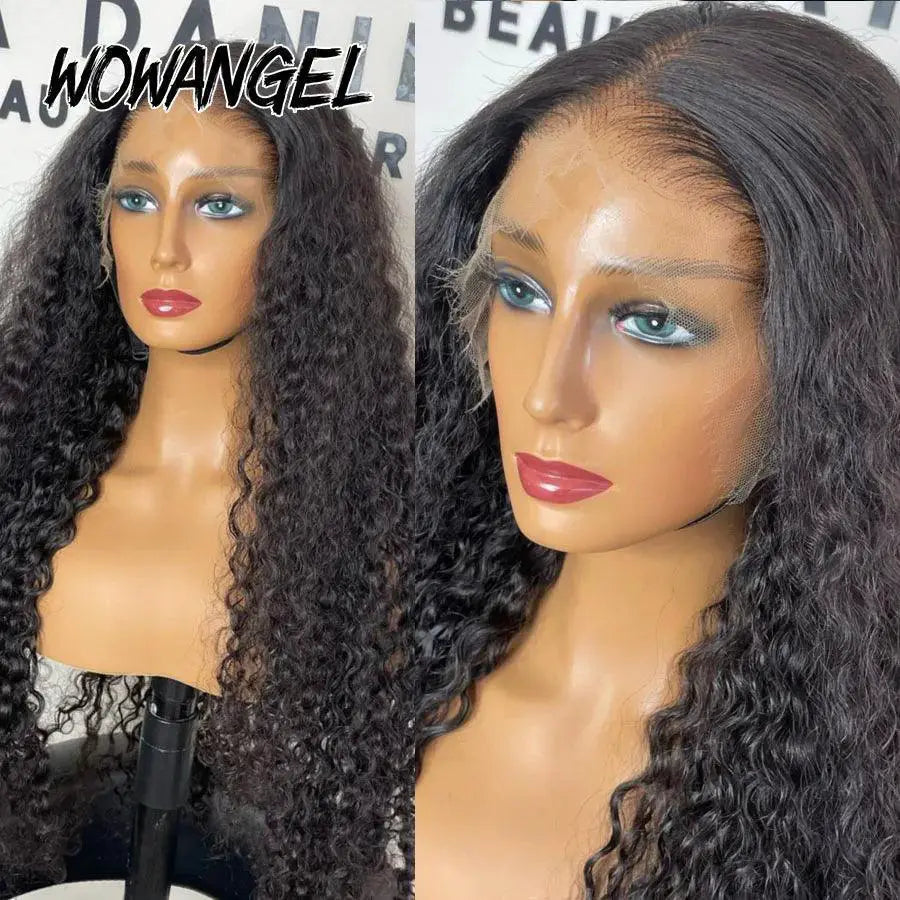 34 Inch Curly HD Lace Frontal Wig 250 Density Human Hair