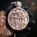 Iced Out Bridge Round Pendant