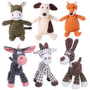 Plush Dog Toy Animals Corduroy Bite-Resistant Squeaky Toys