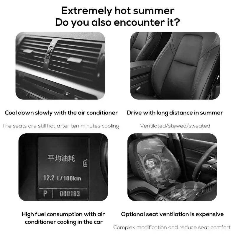 Portable USB Car Seat Fan For Front And Rear Headrests - OurLum.com