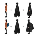 3-in-1 Waterproof Rain Poncho Lightweight Hooded Coat 2023