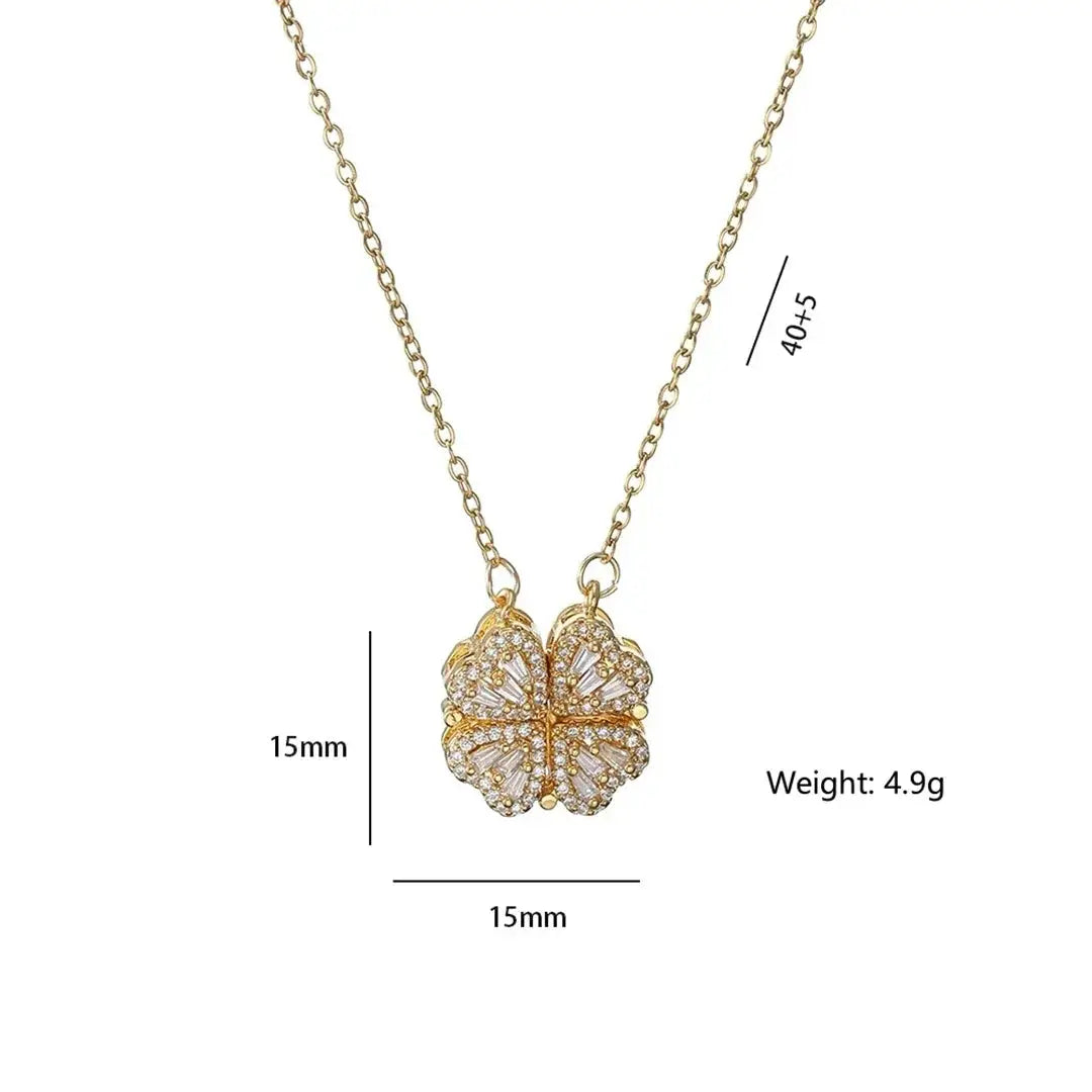Fashion Retro Four Leaf Clover Necklace Gift For Women - OurLum.com