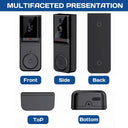 4.3" HD IPS Screen Wireless Visual Intercom Doorbell, 2.4G Smart Video Doorbell Camera 2-Way Talk Audio, Clear Night Vision Low Consumption Long Standby No WiFi Needed Household Home Security Monitoring System