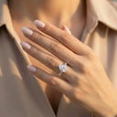 Pear Moissanite Ring In Silver