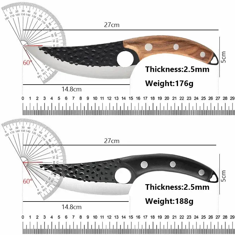 Handcrafted 6 Inch Boning Knife With Wooden Handle Cover