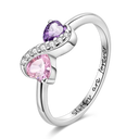 Sterling Silver Ring Sparking Purple