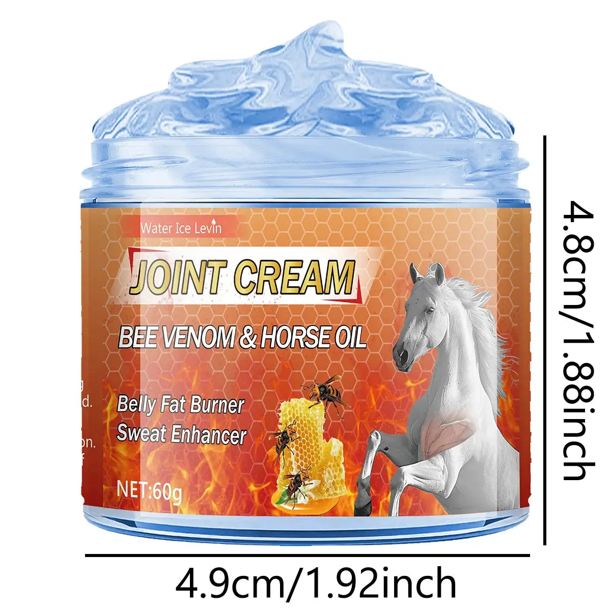 Bee Venom & Horse Oil Joint Cream - Moisturizing Formula with Ginger, Chamomile, and Arnica Extracts, Suitable for Knees, Back, Shoulders, and Neck Muscles - 60g