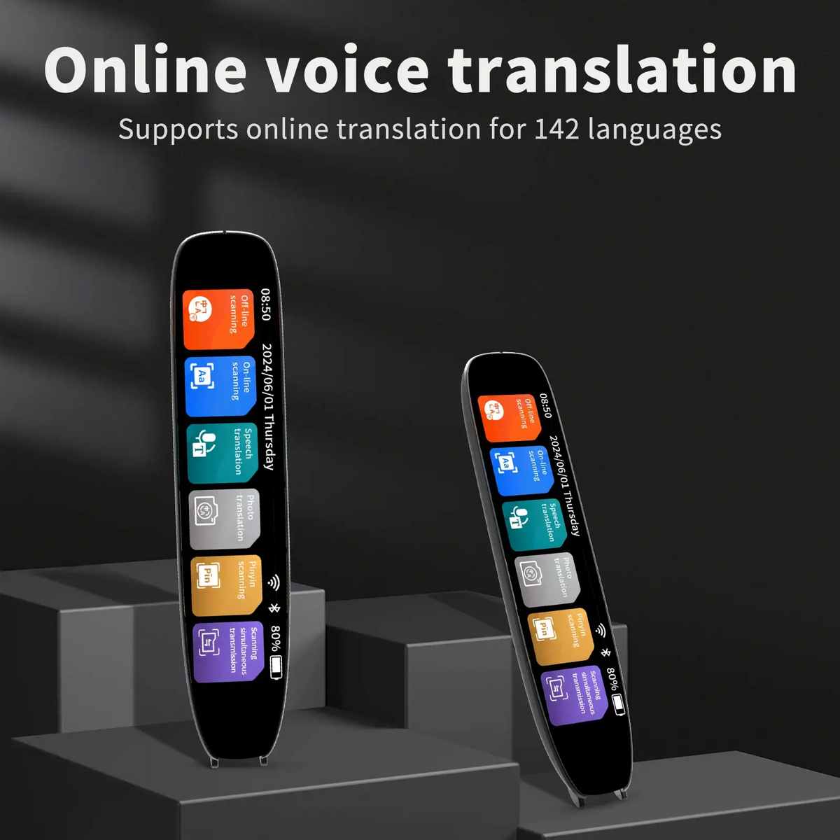 Scan Translation Pen,142 Languages Dyslexia Assist Reading Pen,Speech & Scan‑to‑Text for Learners & Elderly,10 Offline Languages
