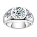Men's Carat Moissanite Silver Ring