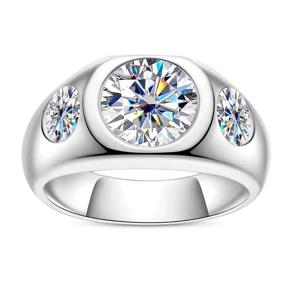 Men's Carat Moissanite Silver Ring — product image 6