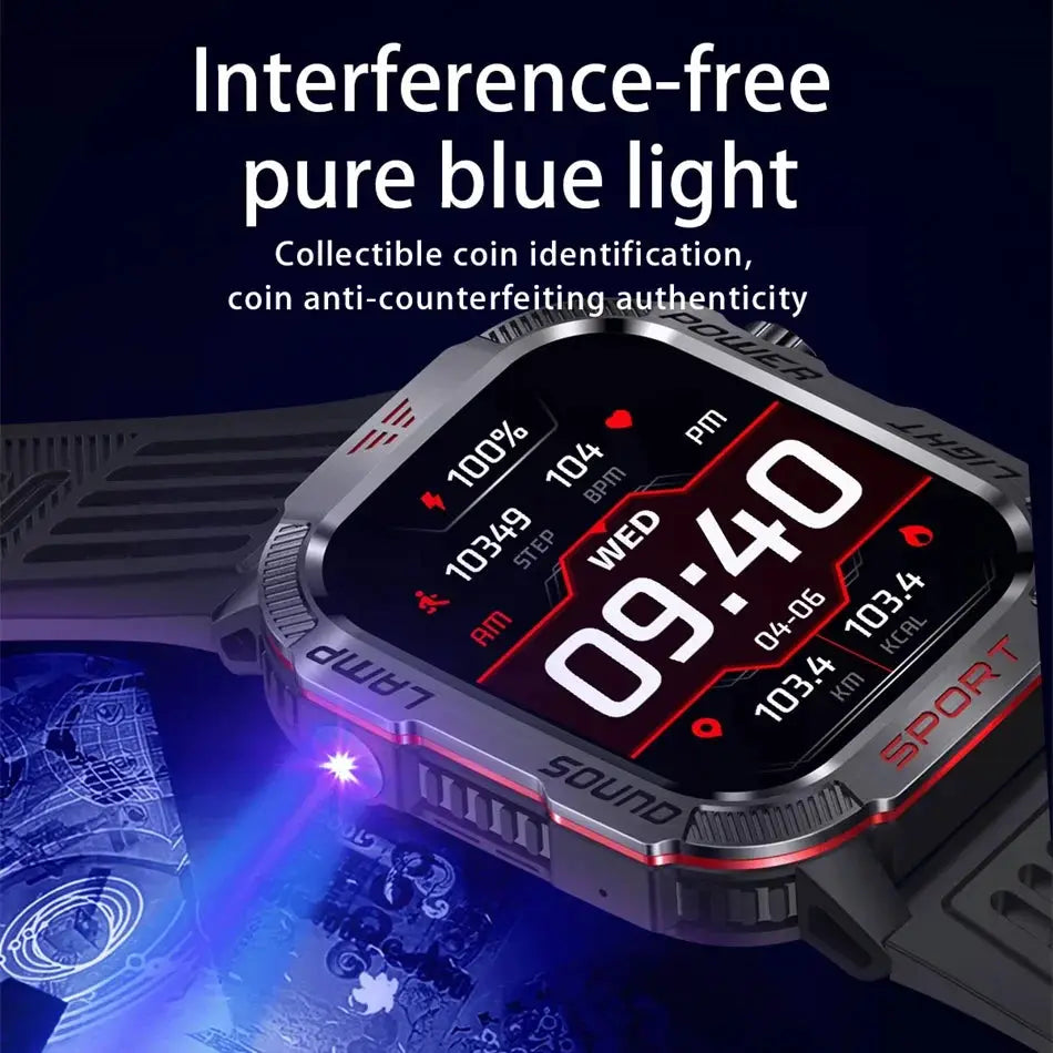 Rugged Military GPS Smart Watch For Men With Bluetooth Call - OurLum.com
