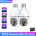 Night Vision Wifi Camera Bulb Full Color Human Tracking Zoom