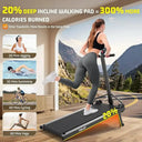 Adjustable Incline Walking Pad With Handle Non Slip Grip 500 Lb
