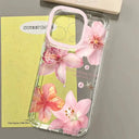 Pink Floral Case - Impact Resistant Clearcover