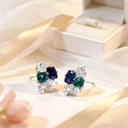 Gold Plated Zircon Stud Earrings