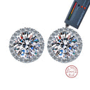 Round Moissanite Stud Earrings Sterling