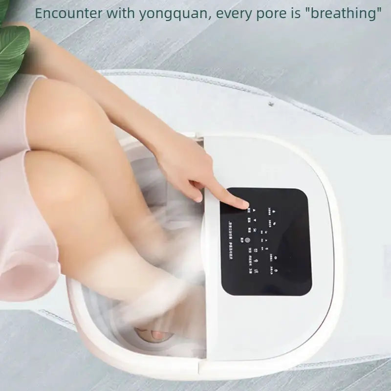 Electric Foot Spa Bath Massager with Heat, Automatic Foot Soak Tub, Foldable Portable Basin for Home Use Constant Temperature