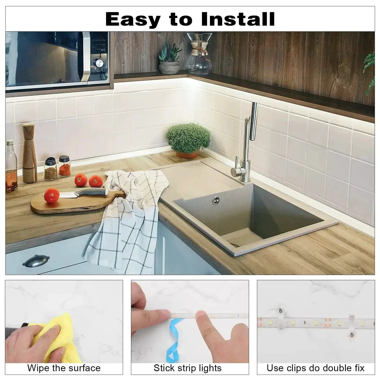 USB LED Light Strips RGB White Warm TV Home Lighting
