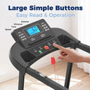 Senior Foldable Home Treadmill With Long Rails Heart Rate Monitor