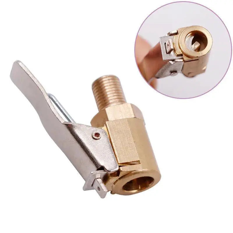 Brass Tire Valve Connector Clip Adapter for 8mm Pumps
