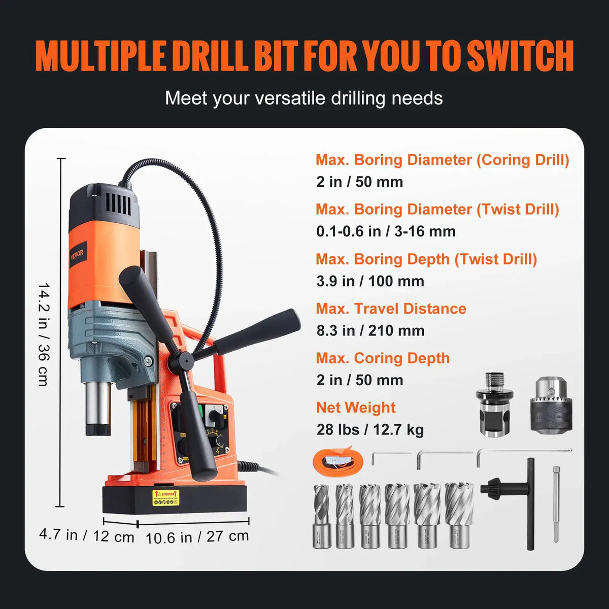Heavy Duty Magnetic Drill Press Heavy — product view 8