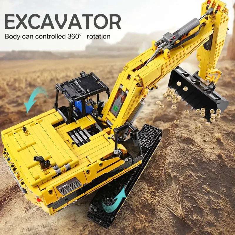 Mould King 13112 Technical Car Toys The Motorized MOC-2513 Excavator Building Block Assembly Excavator Brick Kids Christmas Gift