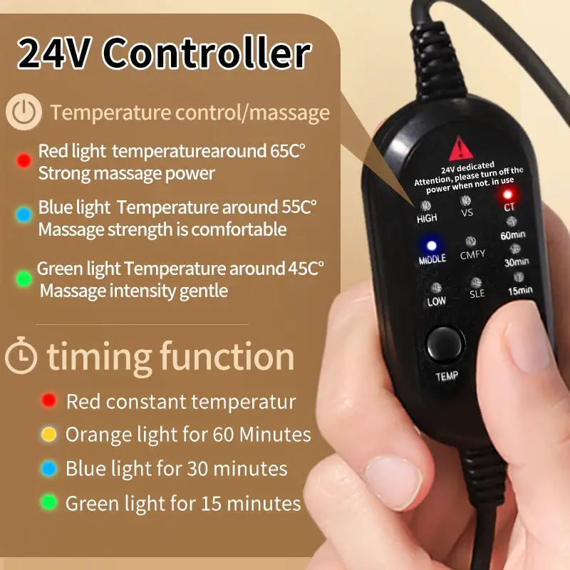 Full-Wrap Heated Leg Foot Support Winter Warmer Red Light Foot Massage Muscle Relaxation Anti-fatigue Relief Pain