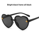 Cute Heart-Shaped Kids Sunglasses with UV Protection Glasses