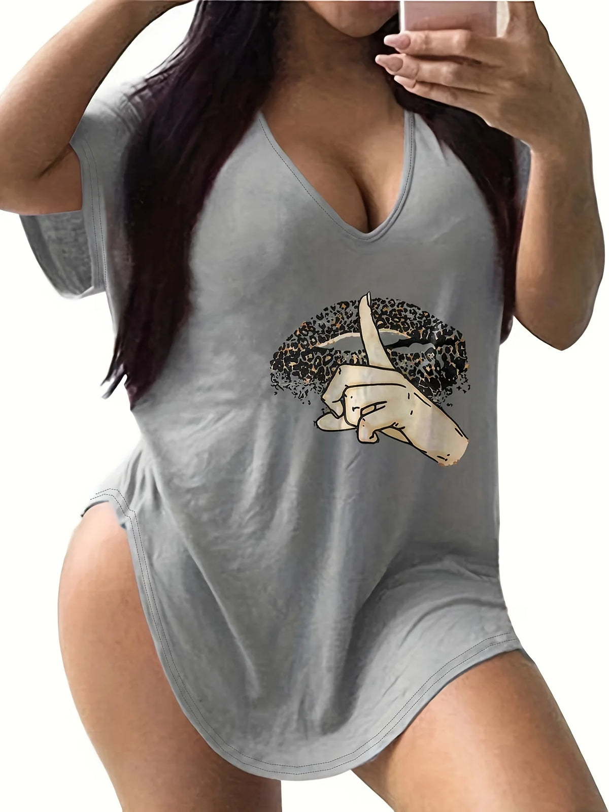 Plus Size Leopard Casual Shirt