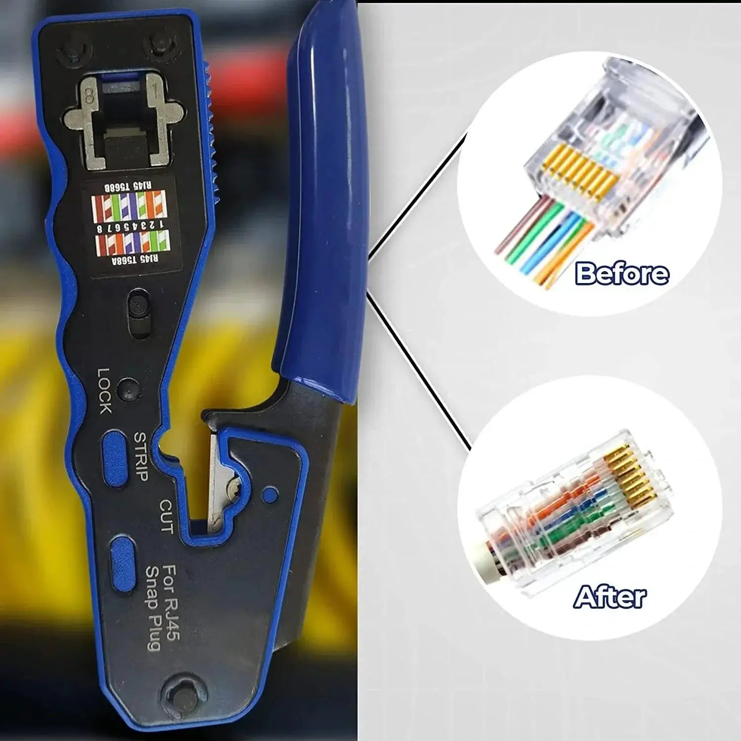 ZoeRax RJ45 Crimp Tool For Ethernet Installation Pro