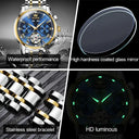 Olevs Mens Automatic Skeleton Watch