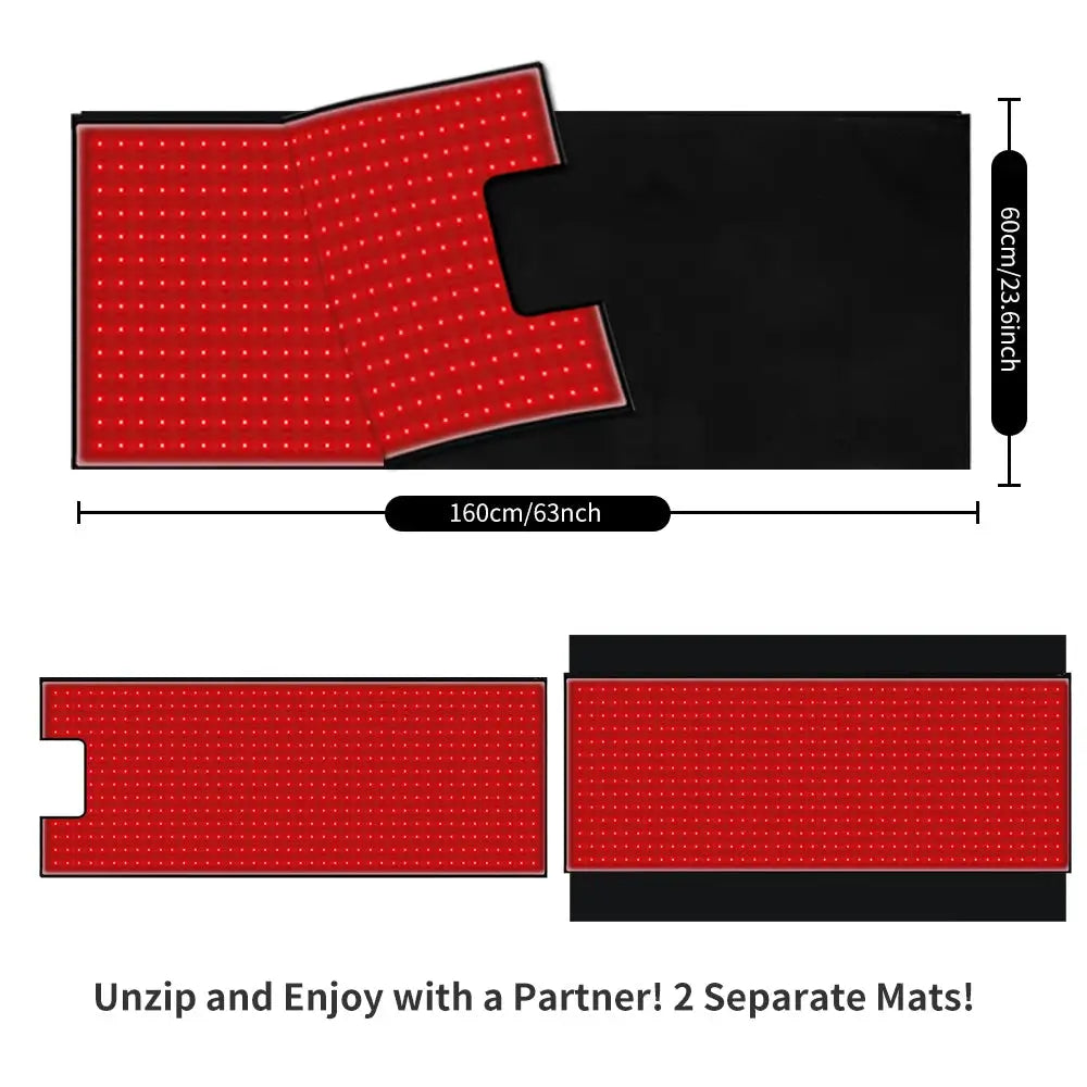 Full Body Red Light Therapy Sleeping Bag - 63inch 660nm&850nm Infrared Pod Dual Control Timer, 3 Modes & 5 Power Levels - Wellness Gift for Mom, Dad, Loved Ones & Colleagues